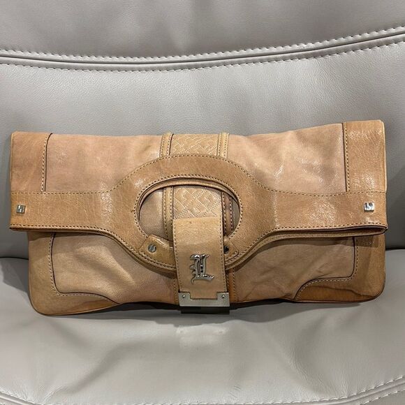 L..A.M.B. Carlisle Leather Foldover Bag - Picture 1 of 8